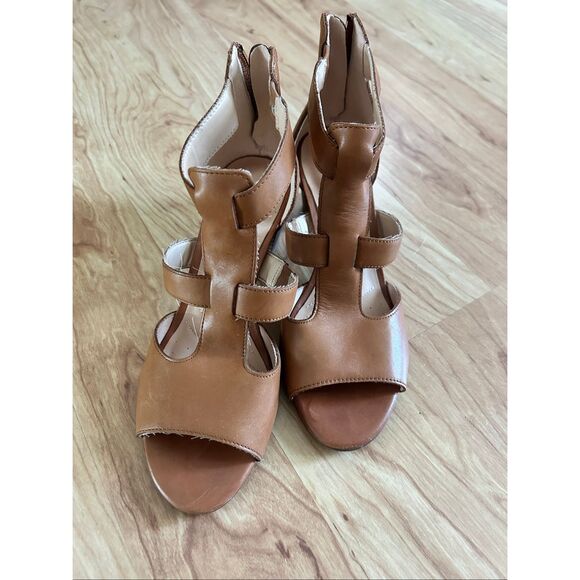 Clarks Deloria Fae Heeled Sandals Upper Leather Brown Women's US 6.5M - Picture 1 of 6